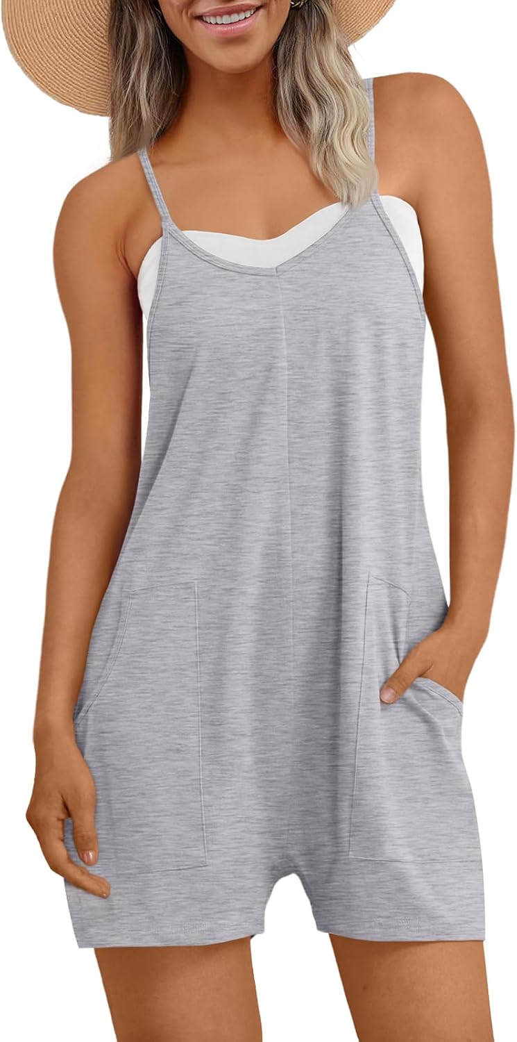 AUTOMET Womens Rompers Jumpsuits Summer Vacation Beach Outfits 2025 Shorts Overalls Jumpers Loose Casual Soft Fashion Clothes