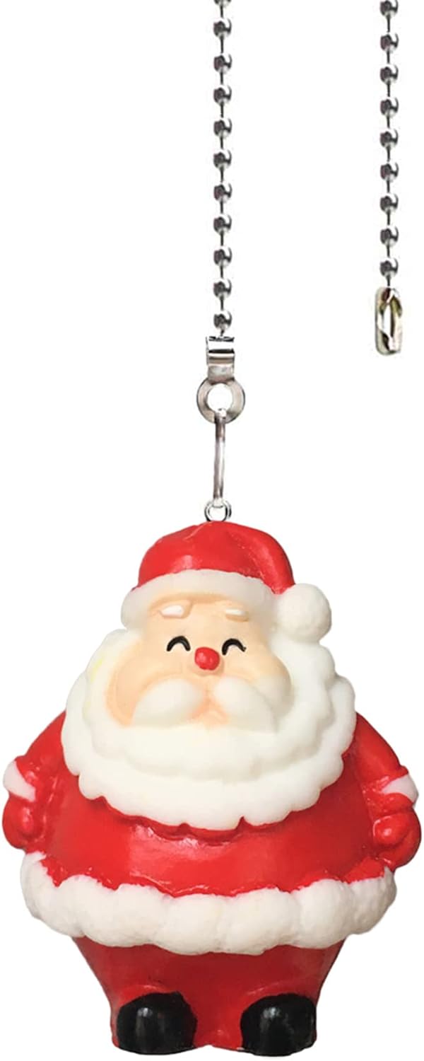 OMYZERO 12 inch Father Christmas Charm Pendant Ceiling Fan Danglers Pulls Chain Extender with Ball Chain Connector for Lig...