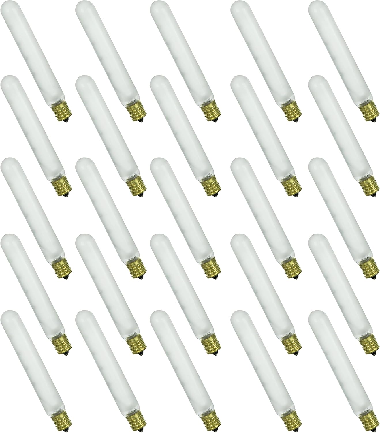 Sunlite 41720 Incandescent T6.5 Tubular Light Bulb, E17 Intermediate Base, 20 Watts, 80 Lumens, Dimmable, Mercury Free, Ti...