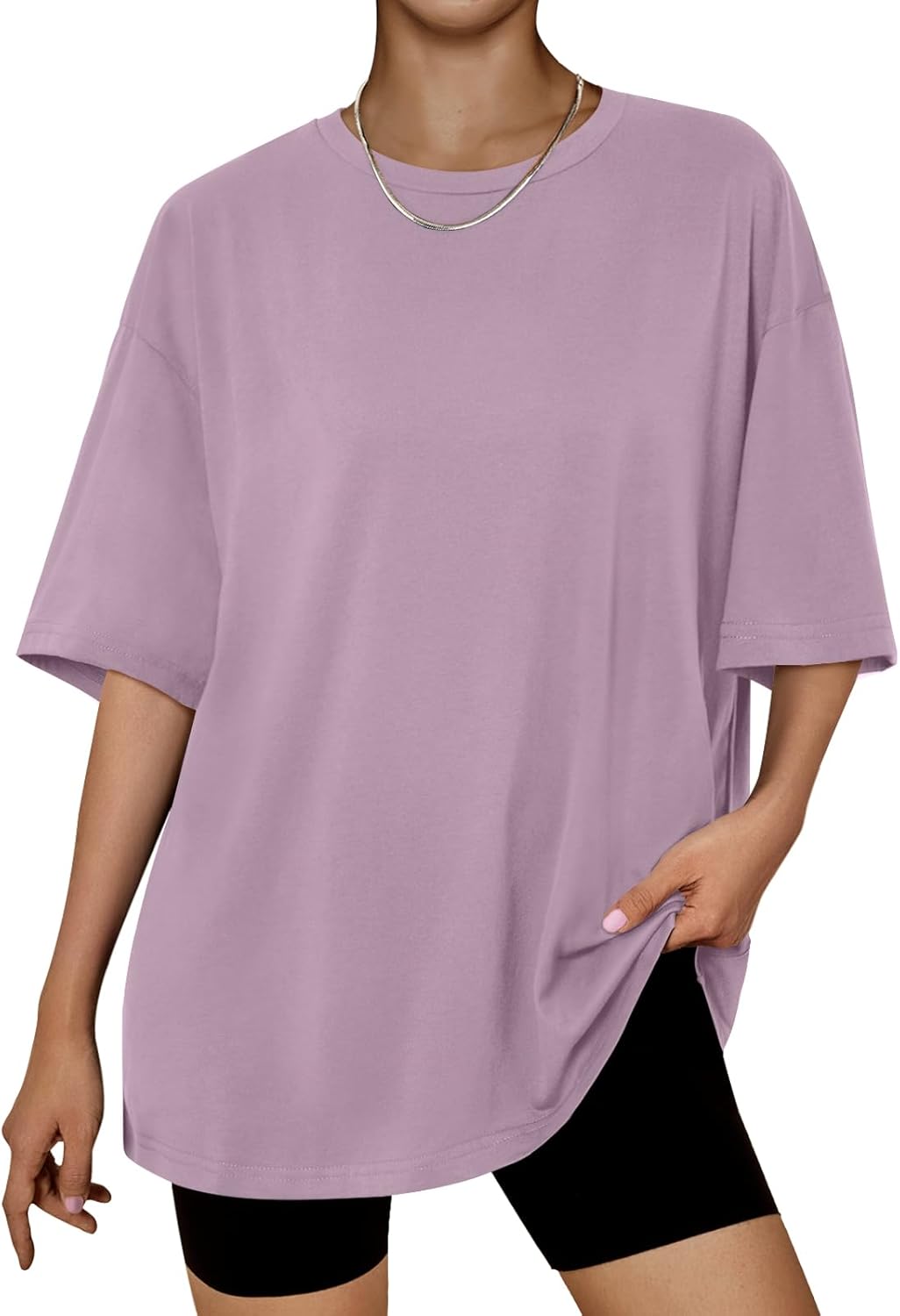 Trendy Queen Womens Oversized Summer T Shirts Fashion Workout Plus Size Tops Short Sleeve Beach Vacation Gym Clothes 2025