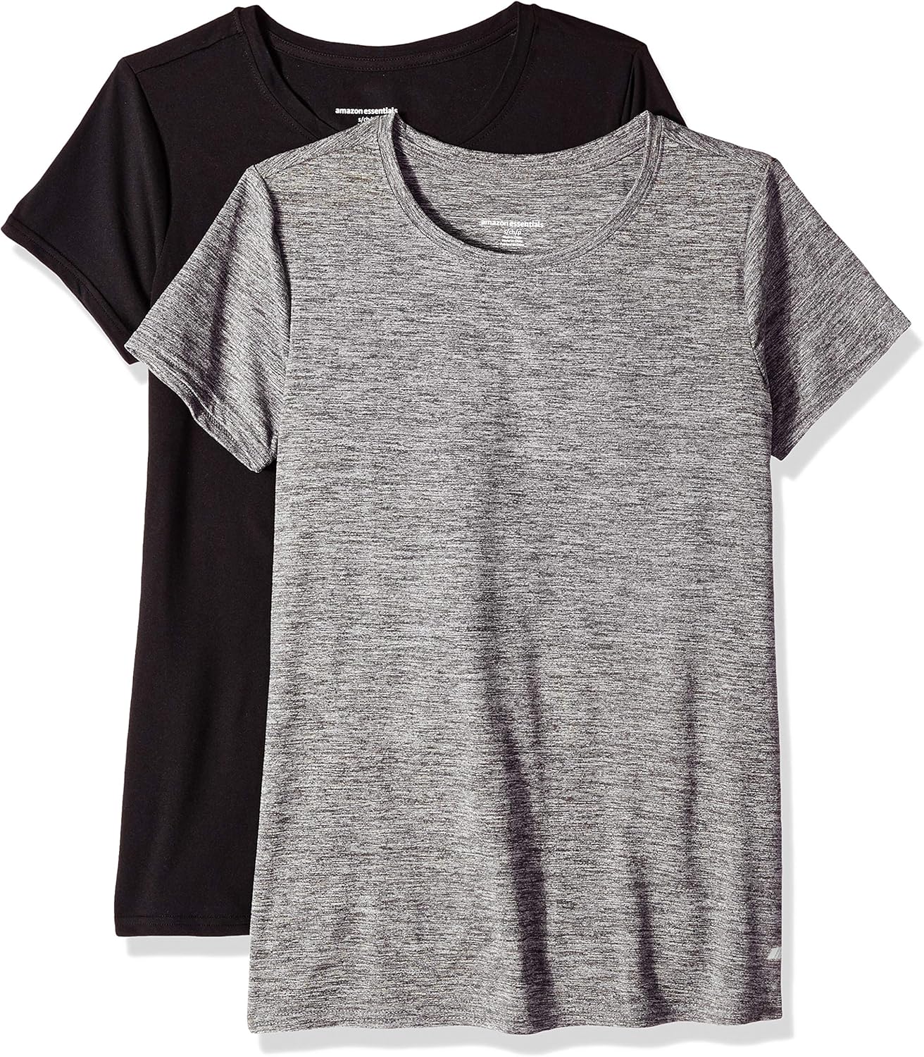 Amazon Essentials Women's Active Quick Dry Tech Stretch Short-Sleeve Crewneck T-Shirt (Available in Plus Size), Multipacks