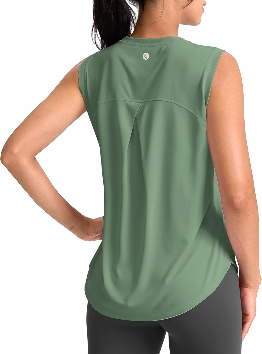 SANTINY Women's Sleeveless Workout Tops Breathable Lightweight Active Tennis Yoga Shirts Athletic Running Tank Tops for Women