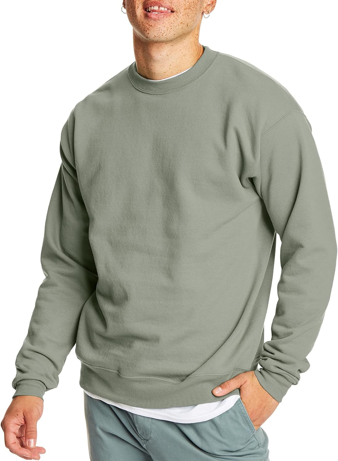 Hanes Men's EcoSmart Fleece, Pullover Crewneck Sweatshirt, 1 or 2 Pack