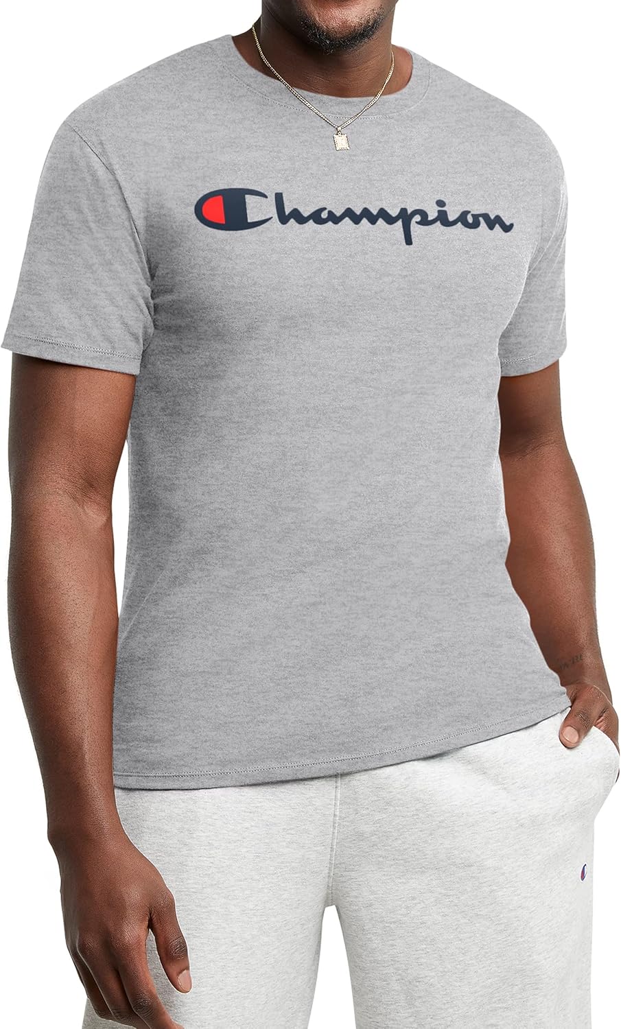 Champion Men's T-Shirt, Classic Graphic T-Shirt, Soft and Comfortable T-Shirts for Men, Script Logo (Reg. or Big & Tall)