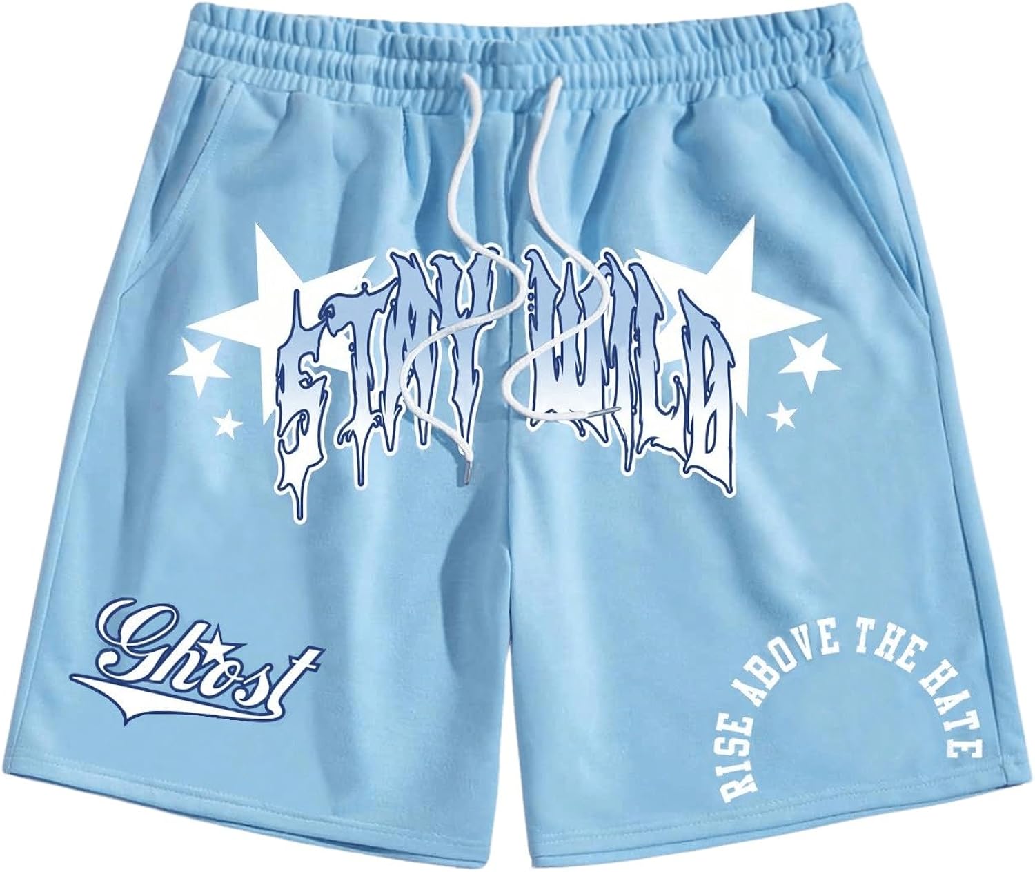 SHENHE Men's Graphics Shorts Drawstring Waist Print Workout Track Streetwear Shorts with Pocket