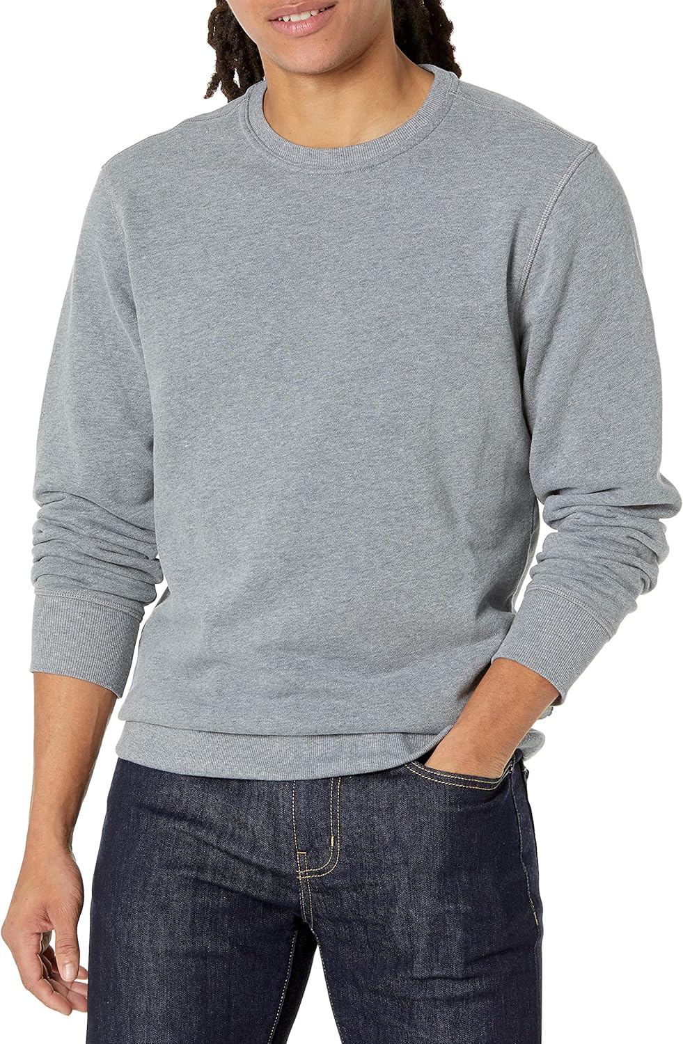 Amazon Essentials Men's Fleece Crewneck Sweatshirt (Available in Big & Tall)