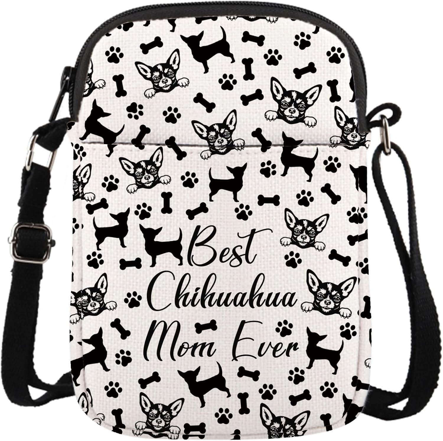 GJTIM Chihuahua Mom Gift Chihuahua Owner Gift Best Chihuahua Mom Ever Chihuahua Gift Makeup Bag Animal Dog Lover Gift (Bes...
