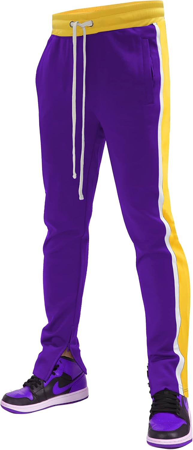 SCREENSHOT-Track Pants Basic Mens Premium Slim Fit Athletic Fitness Fashion Urban Lifestyle Streetwear Bottoms