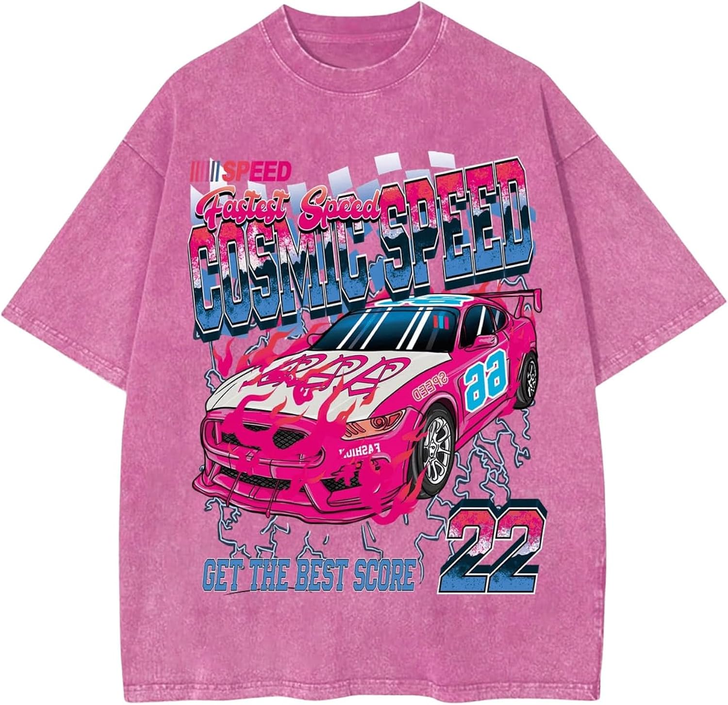 SOLY HUX Men's Graphic Print T-Shirt Vintage Drop Shoulder Short Sleeve Casual Loose Tees Summer Outfits