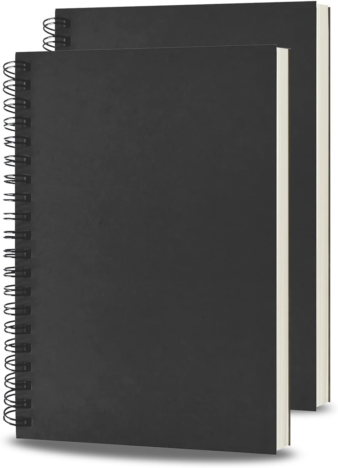 BoAn Spiral Notebook 2 Pcs 8.3 Inch x 11.2 Inch A4 Notebook 76 Pages/ 38 Sheets Soft Cover Spiral Notebook Journal Sketchb...
