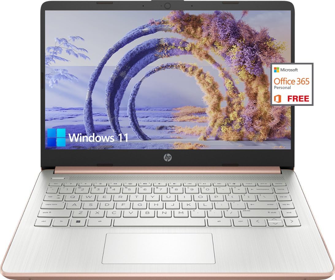 HP 14 inch Laptop Computer,Thin Lightweight 14 Laptop College Student,Intel Notebook Computer PC,8GB RAM 64GB eMMC+128GB S...