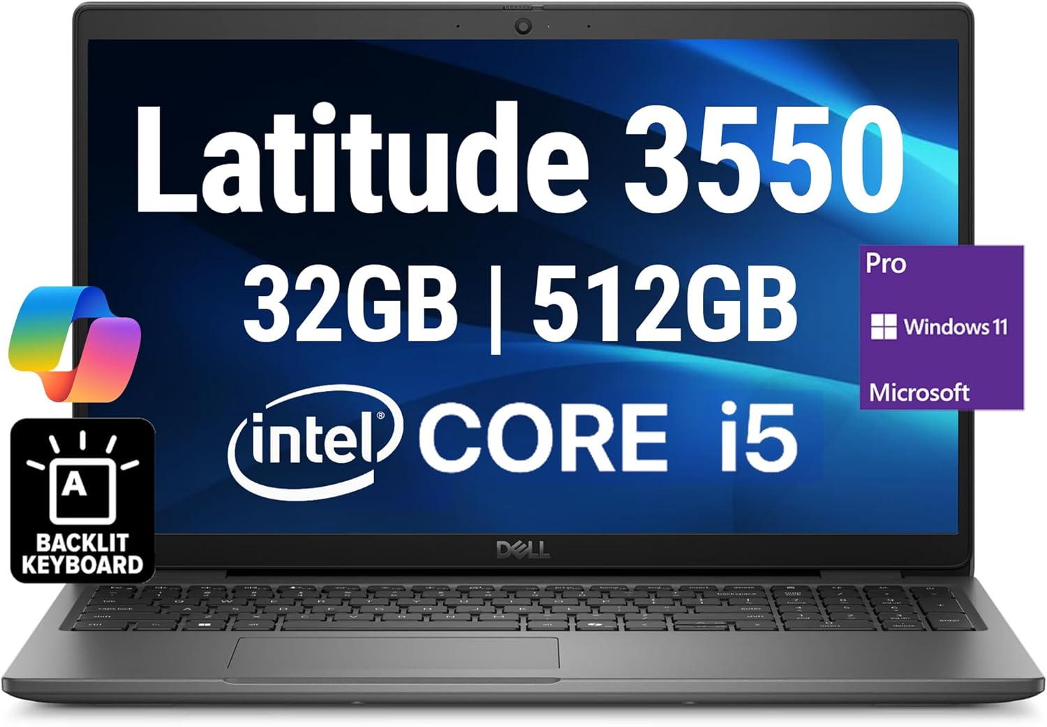 Oemgenuine 2024 Dell Latitude 3550 Notebook 15.6” FHD, Intel 10 Core i5-1335U (Beats i7-1270P), 32GB DDR5 RAM, 512GB NVMe,...