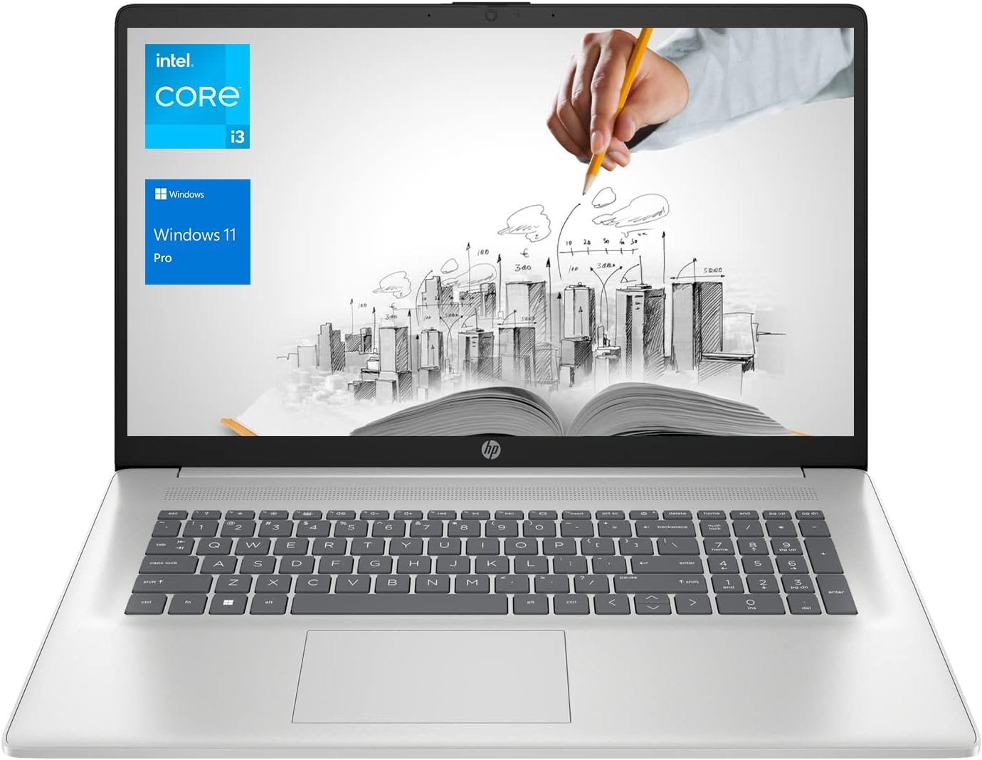 HP 17 Business Laptop, 17.3” HD+ Screen, Intel Core i3-1125G4 Processor, 32GB RAM, 2TB SSD, Webcam, Wi-Fi, HDMI, Windows 1...