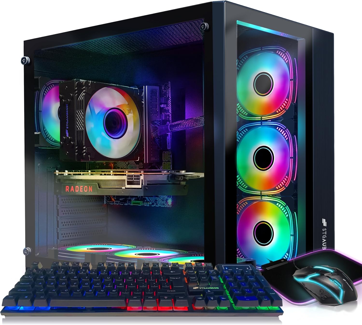 STGAubron Gaming PC Computer Desktop, Intel Core i7 up to 3.9G, GeForce RTX 2060 Super 8G, 32G Ram, 1TB SSD, WiFi, BT 5.0,...