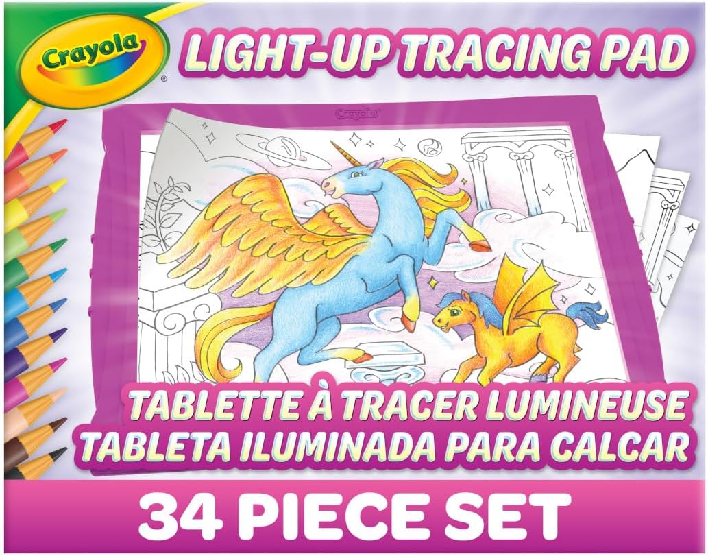 Crayola Light Up Tracing Pad - Pink, Writing & Drawing Art Kit for Kids, Kids Toys & Games, Tracing Light Box, Sketching G...