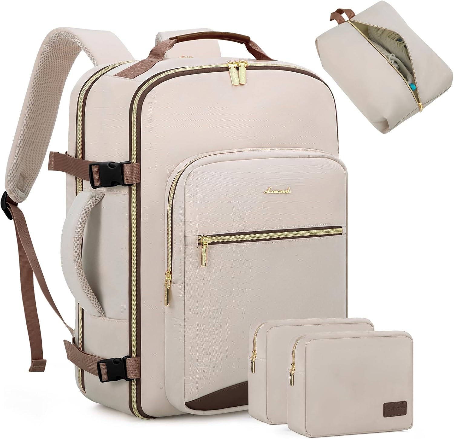 LOVEVOOK Travel Backpack for Women Men as Personal Item Flight Approved, 40L Luggage Carry On Backpack,17.3inch Large Dayp...