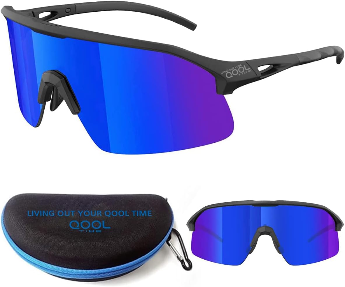 Living out your qool time Polarized Cycling Sunglasses for Women and Men, Golfing Running Volleyball MTB and Outdoor sports