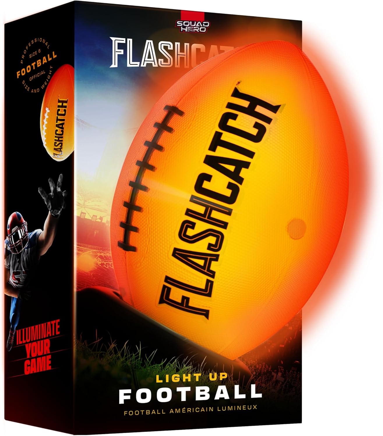 Light Up Football - Glow in the Dark Ball - NO 6 - Boys Gifts - Outdoor Sports, Birthday Gifts for Boys 8-15+ Year Old - K...