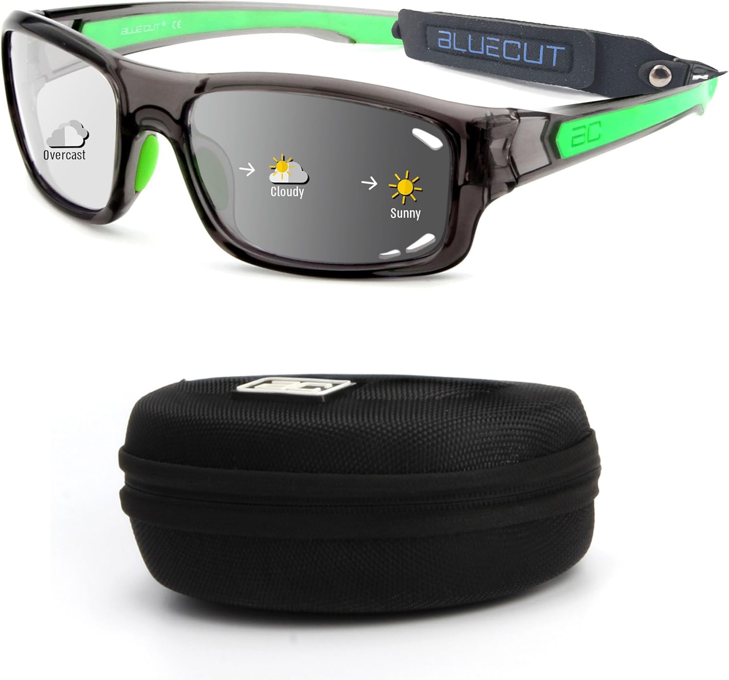 BLUE CUT Sports Protection Goggles, Photochromic Lenses Safety Glasses for Basketball, Pickleball Indoor Outdoor Sports