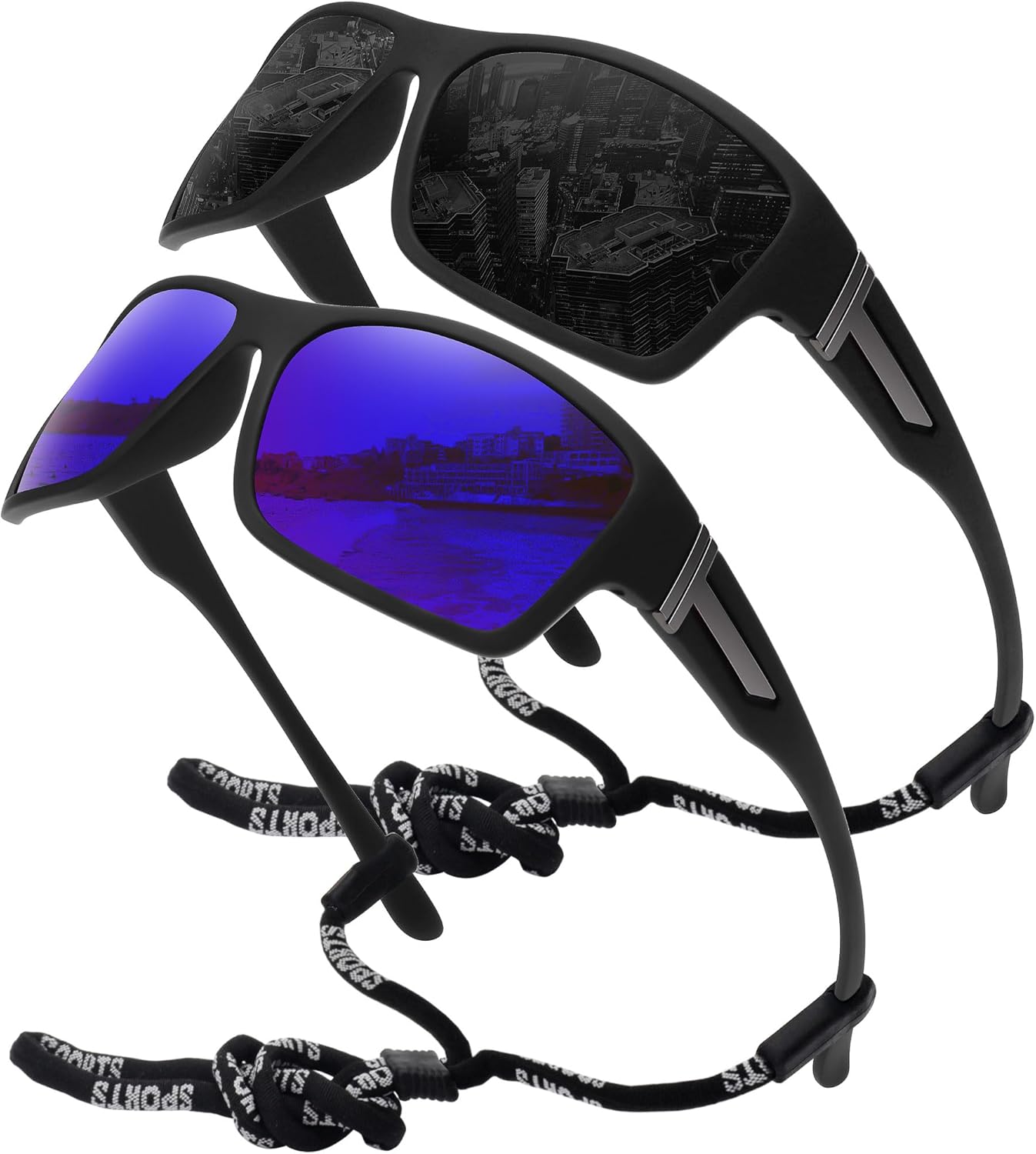 STORYCOAST Polarized Sports Sunglasses for Men Women Unbreakable Frame Cycling Fishing Driving