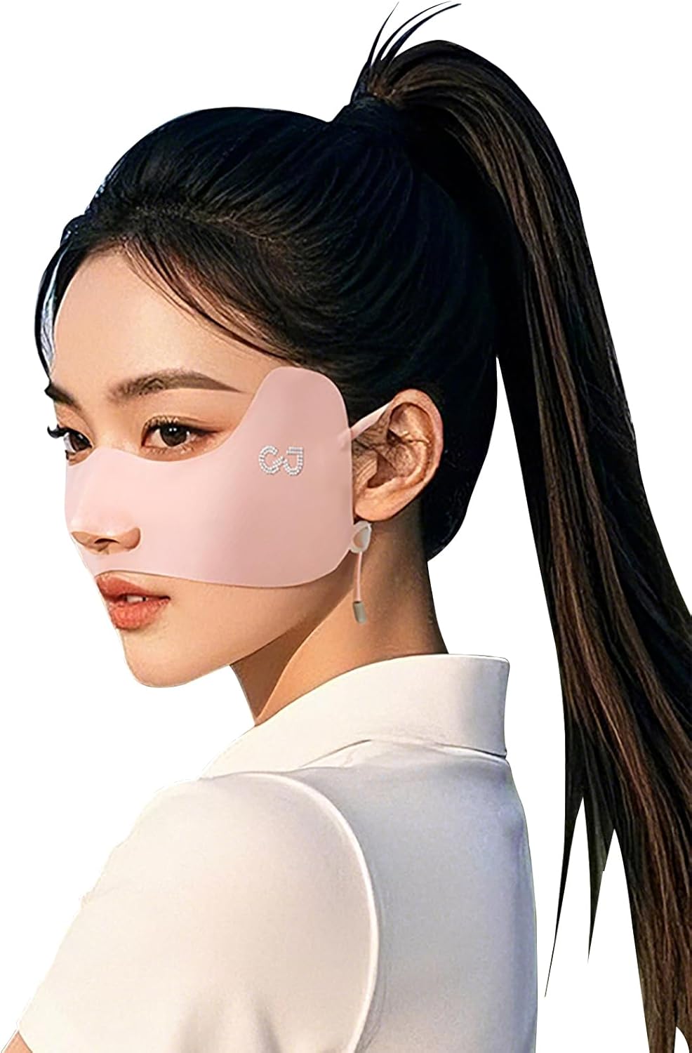 LKMUPNR UPF50+ Half Mask,Face Shield,Sun Screen Protector for Face with Adjustable Ear Straps, Golf Visors for Women Golfers