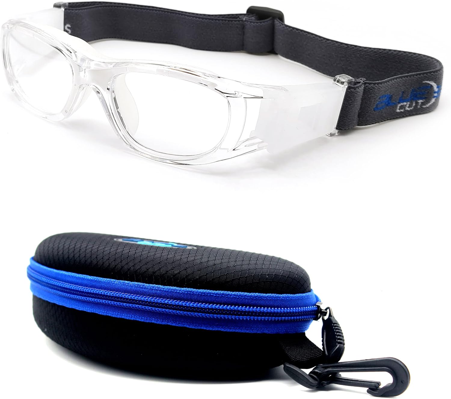 BLUE CUT Safety Basketball Goggles For Kids for Outdoor Sports Activities Anti Fog Replaceable to Prescription Lenses