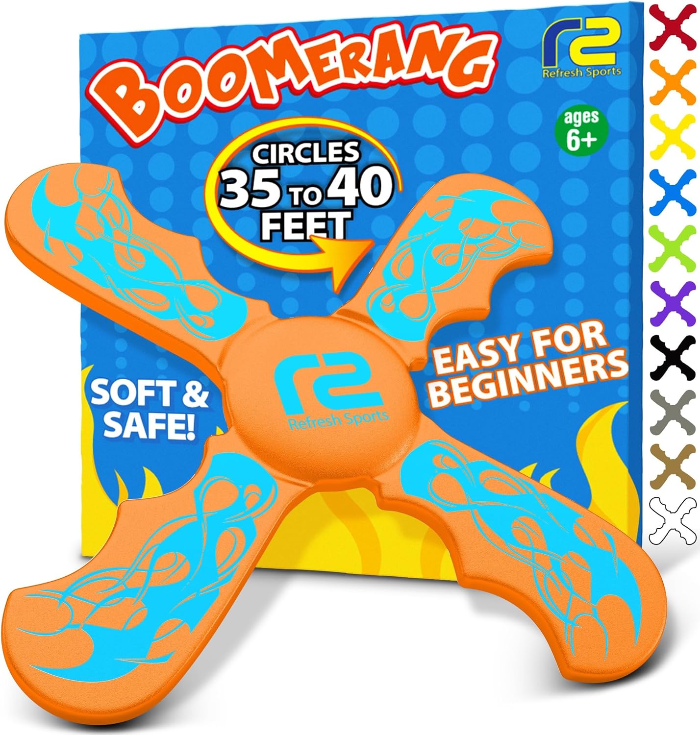 Boomerang for Kids - It Really Does Fly Back - Fun & Easy to Use Toy Gifts for Boys & Girls - Soft Foam Design Allows for ...