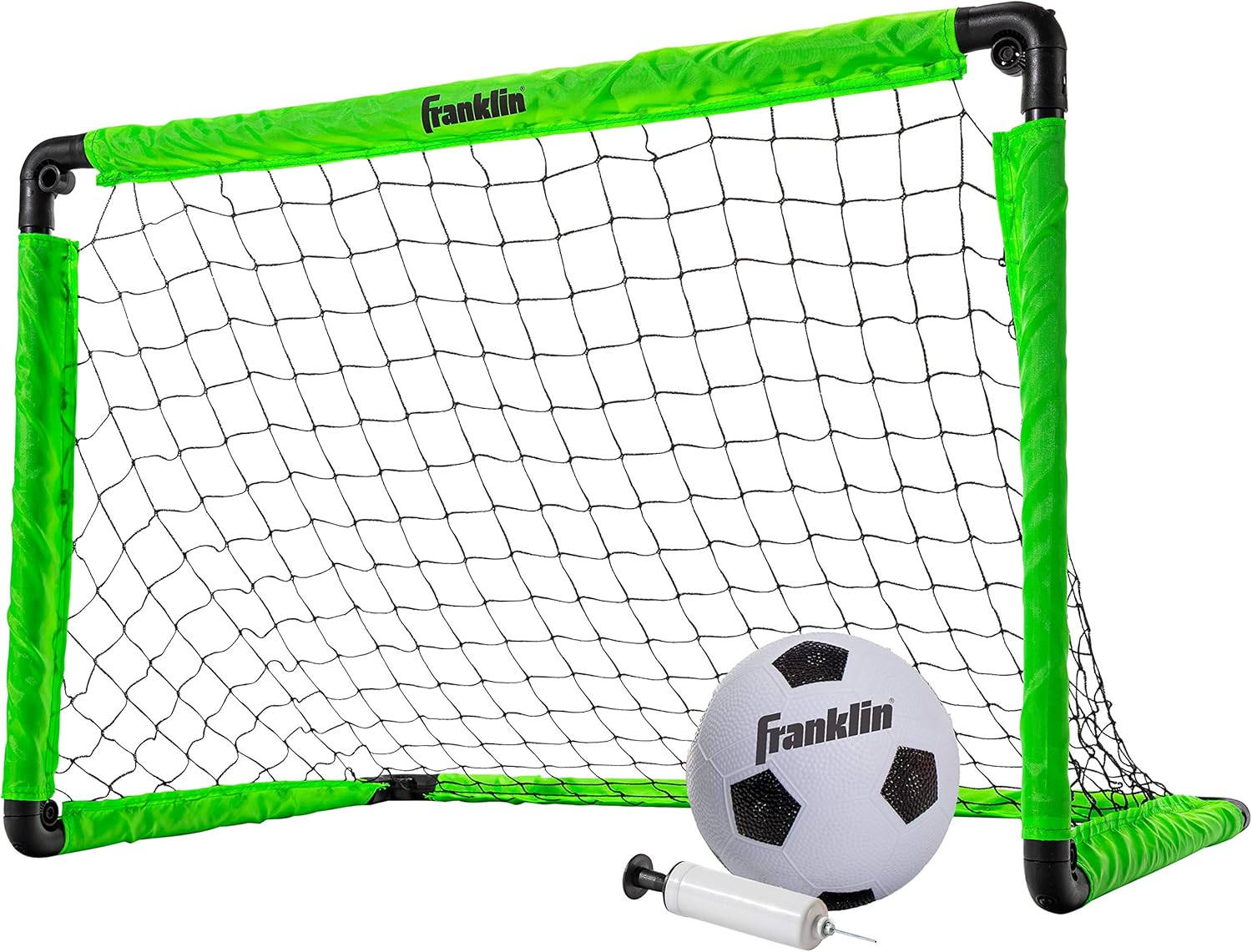Franklin Sports Kids Mini Soccer Goal Set - Backyard + Indoor Mini Net and Ball Set with Pump - Portable Folding Youth Soc...