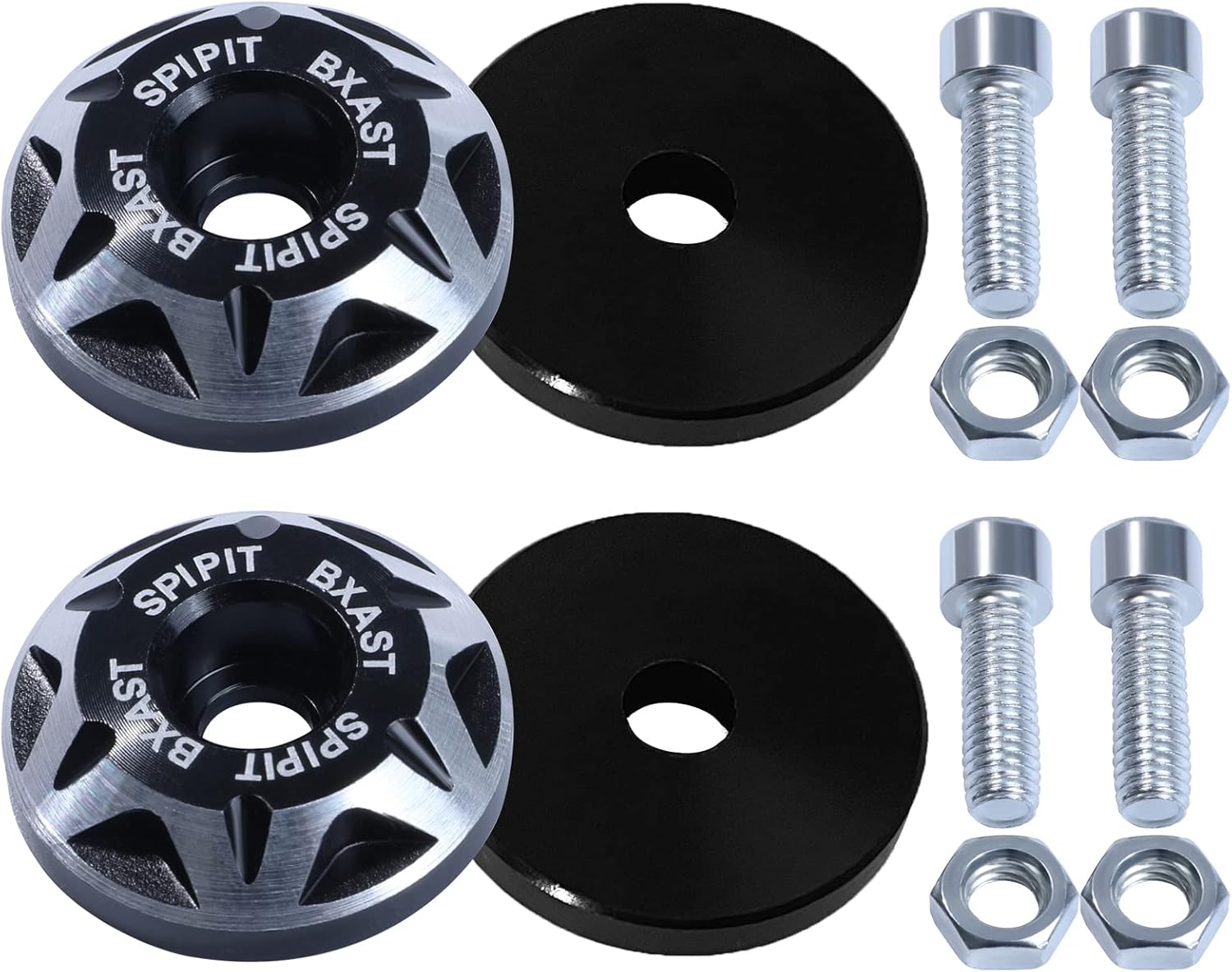 License Plate Screws: M6 Screw Bolts License Plate Screw Kit CNC Carved Aluminum Alloy Automobiles Trucks Motorcycle Licen...