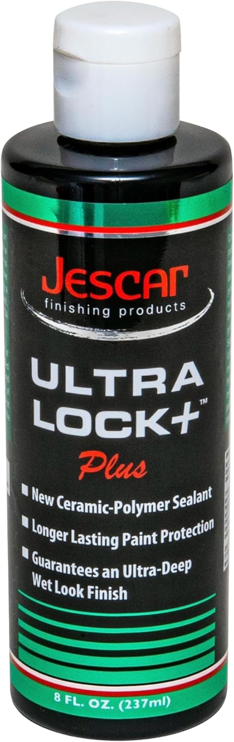 Jescar Ultra Lock + - 8oz | SiO2-Infused Advanced Polymer Sealant for Long-Lasting Paint Protection and High Gloss Finish...