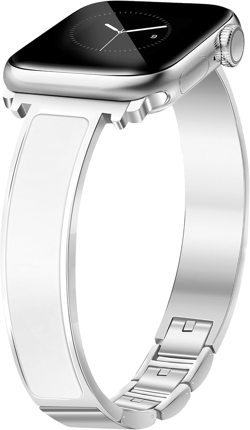 Rose Gold Slim Watch Bands for Women Compatible with Apple Watch 38mm 40mm 41mm 42mm (S10) Jewelry Dressy Bracelet Metal S...