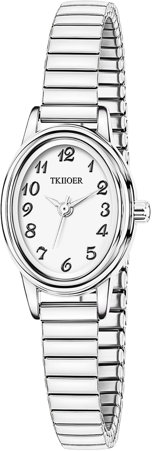 TKIIOER Dainty Gold Watches for Women, Easy to Read Ladies Analog Watch, 30M Waterproof, Luminous Dial, Stainless Steel St...