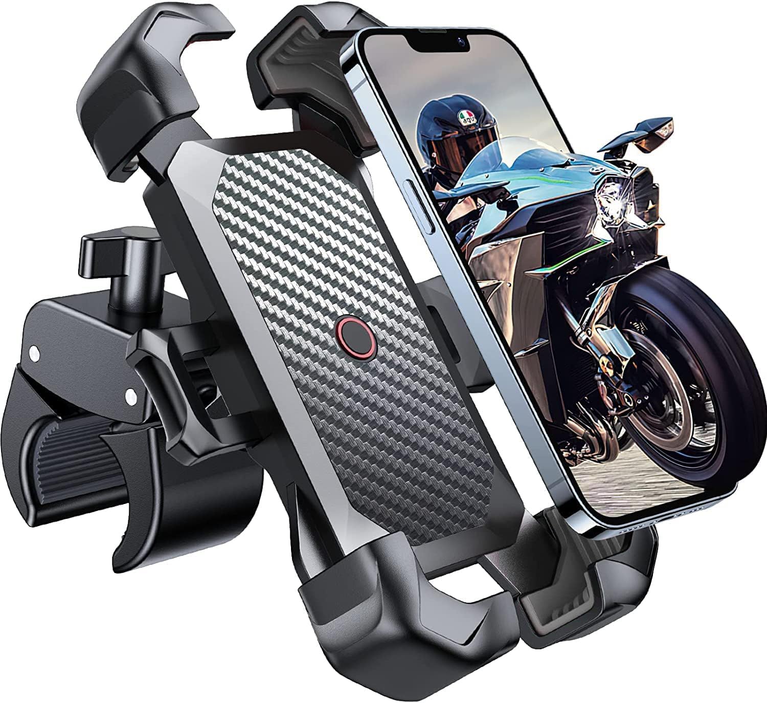 JOYROOM Motorcycle Phone Mount, [1s Auto Lock][100mph Military Anti-Shake] Bike Phone Holder for Bicycle, [10s Quick Insta...