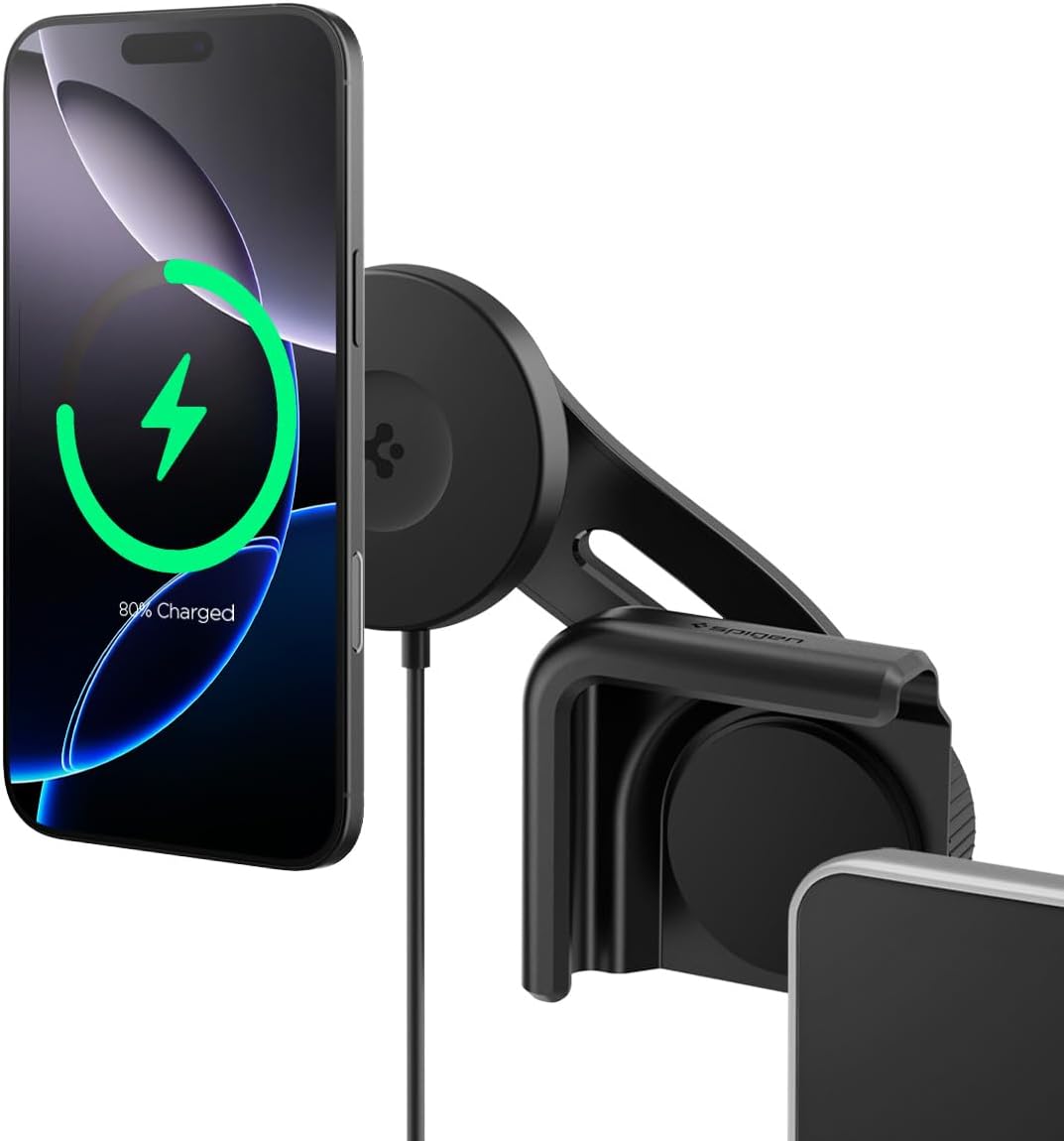 Spigen TapLock MagFit Qi2 Certified Wireless Magsafe Car Mount Charger (Screen Mount) Designed for New Tesla Model Y 2025 ...