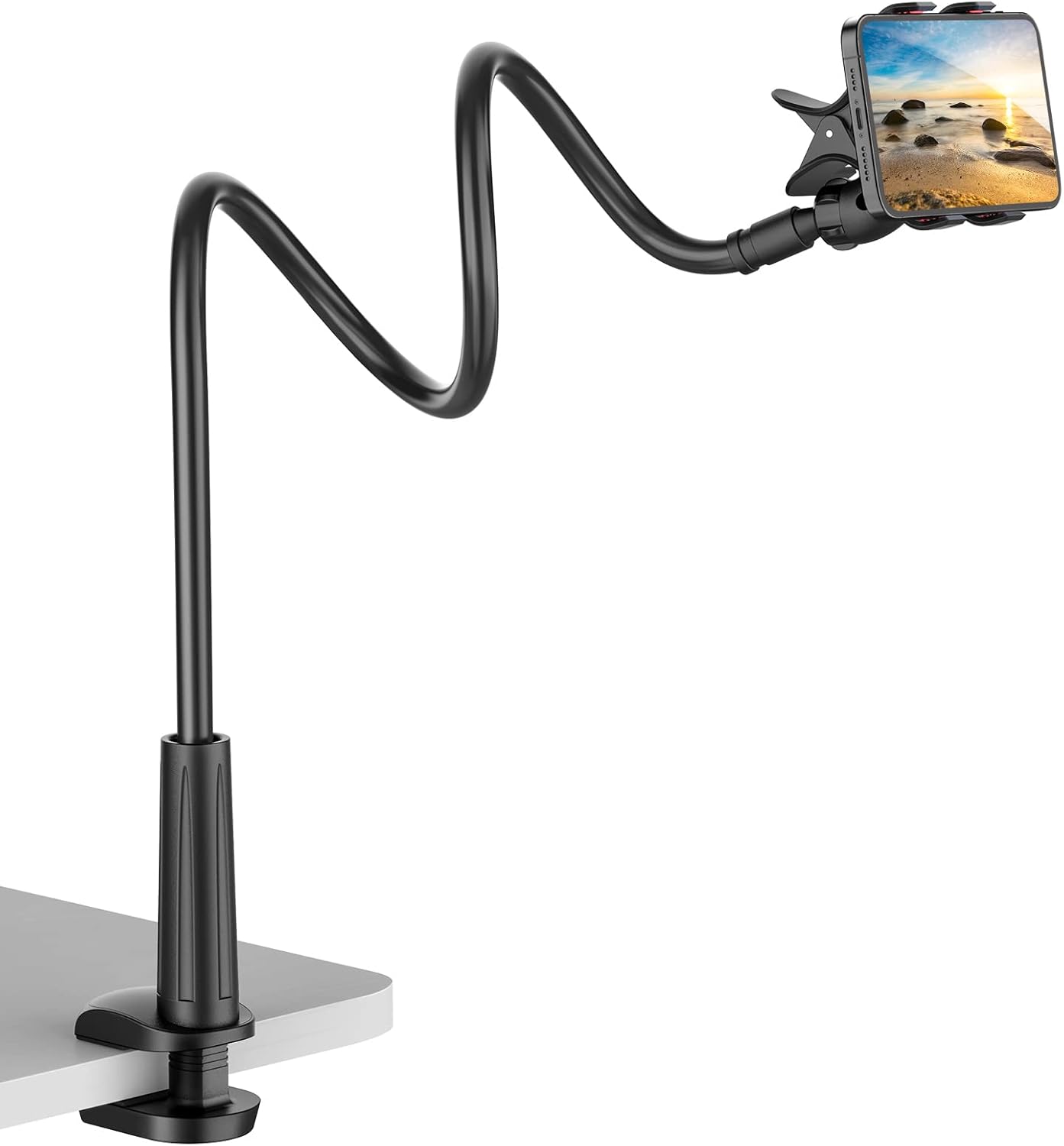 VIVI MAO Gooseneck Cell Phone Holder, Universal 360 Flexible Phone Stand Lazy Bracket Mount Long Arms Clamp for Phone 13 P...