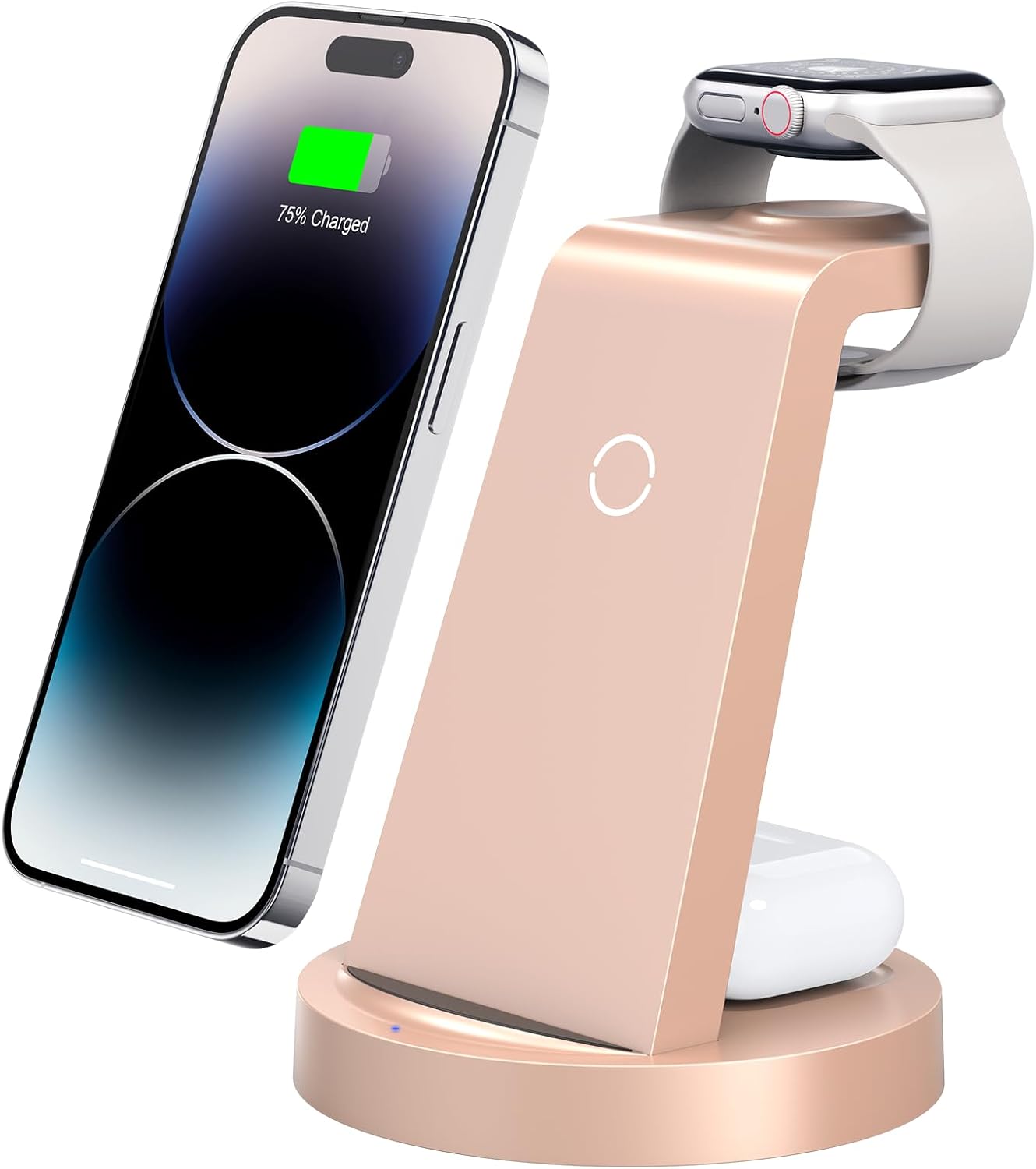 3 in 1 Charging Station for iPhone, Wireless Charger for iPhone 16e 16 15 14 13 12 11 X Pro Max & Apple Watch - Wireless C...