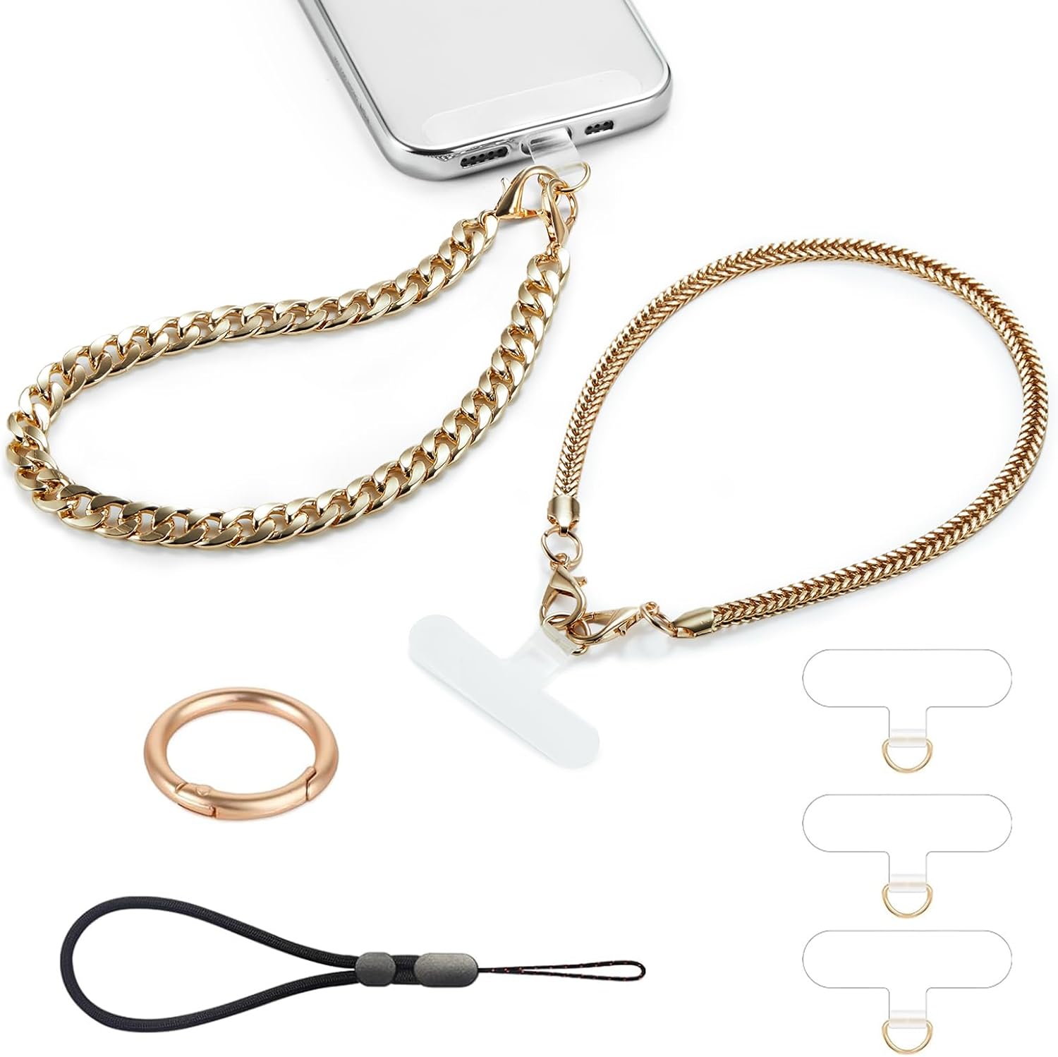 3 Pcs Phone Charm Strap Universal Cell Phone Lanyard Hand iPhone Wrist Strap Pearl Beaded iPhone Case Chain String Accesso...