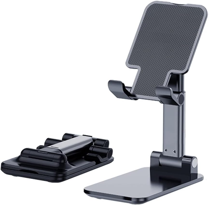 OGMAPLE Cell Phone Stand, Angle Height Adjustable Cell Phone Holder with Silicon Pad for Desk Fully Forldable Mobile Phone...