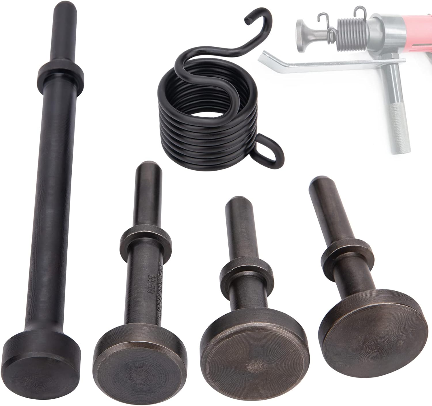 Smoothing Air Hammer Bits Set, 5Pcs Smoothing Air Hammer Tool Kit Air Hammer Atachments Air Chisel Bits, Extended Length P...