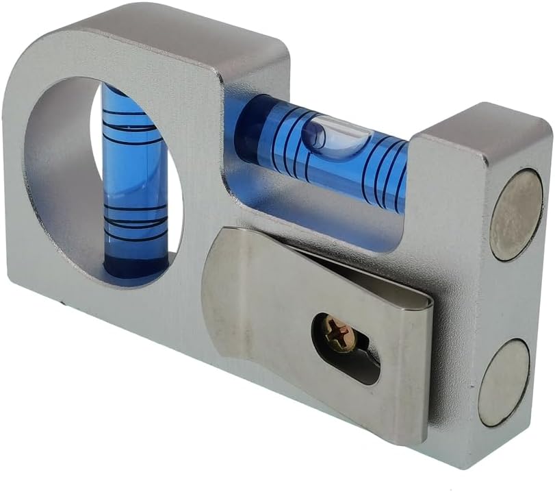 Solid aluminum alloy Mini level ruler portable mini level bubble meter with magnetic function TV stand installation (Silve...