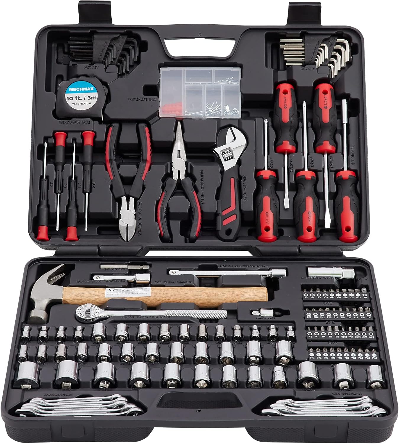 245 Piece MECHMAX Home Tool Kit for Home, Office, Mechanic, Men, Car, Automotive, Hand Tool Kit and as A Gift