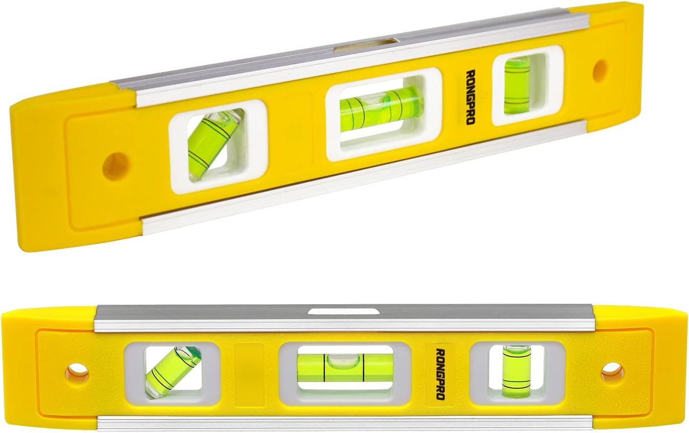 RONGPRO 9 Inch Torpedo Level, Magnetic Box Level with 45°/90°/180° Bubbles, Shock Resistant Bubble Level Tool for Measurin...