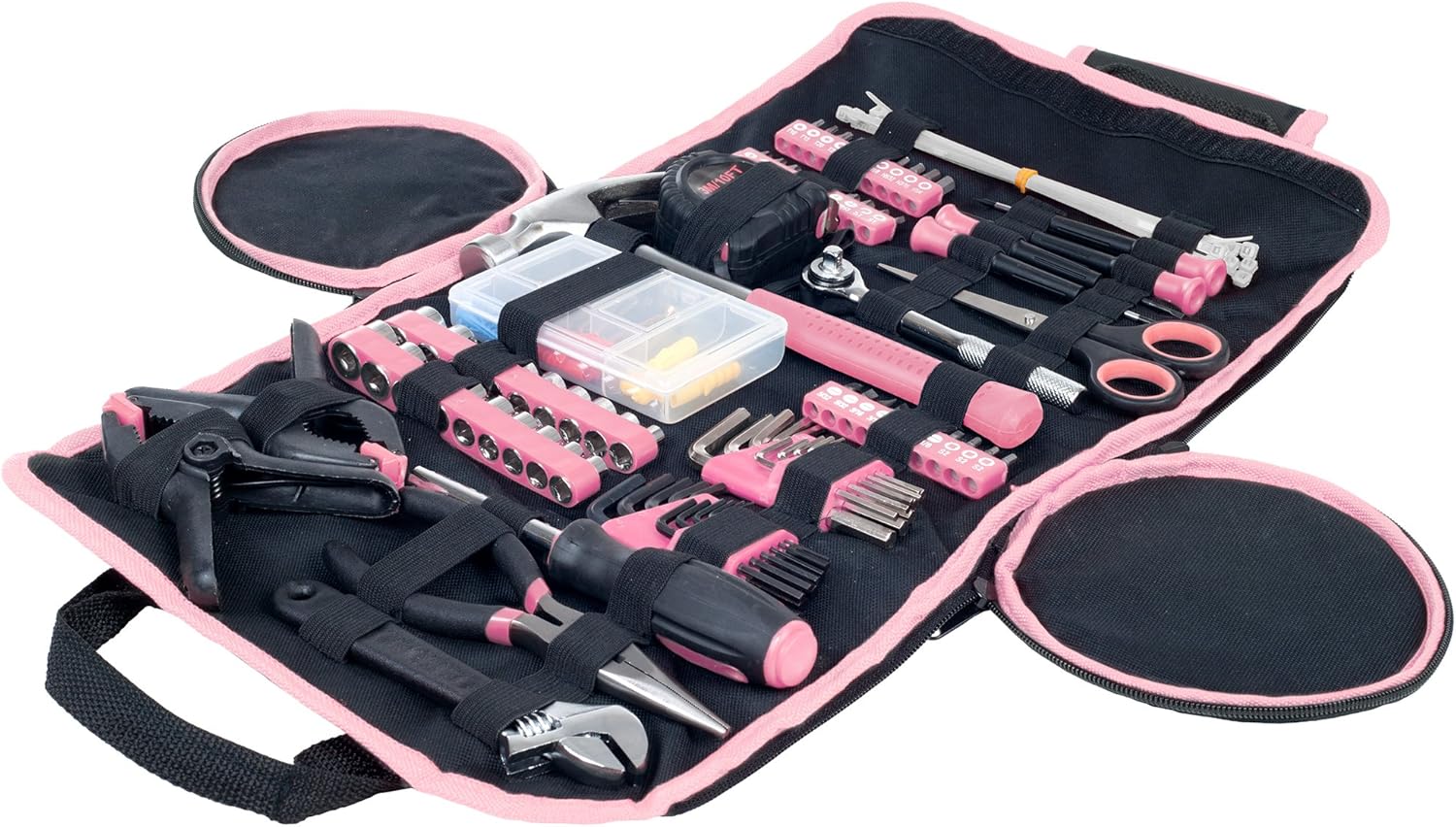 86-Piece Household Hand Tool Set with Roll-Up Bag – Tool Kit with Screwdrivers, Pliers, Wrenches, and More – Great for the...