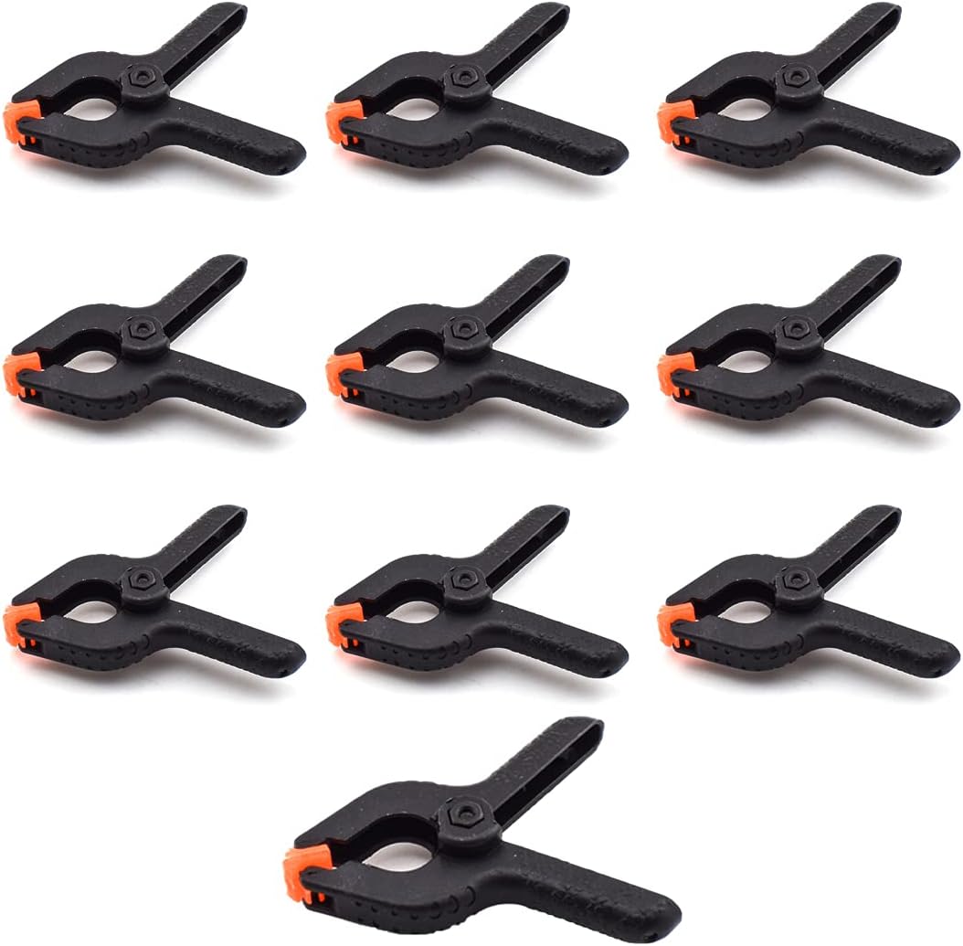 10 PCS Plastic Nylon Spring Clamps, 4 Inch Multipurpose Heavy Duty Clip for Home Improvement, Arts & Crafts, Backdrop Stan...