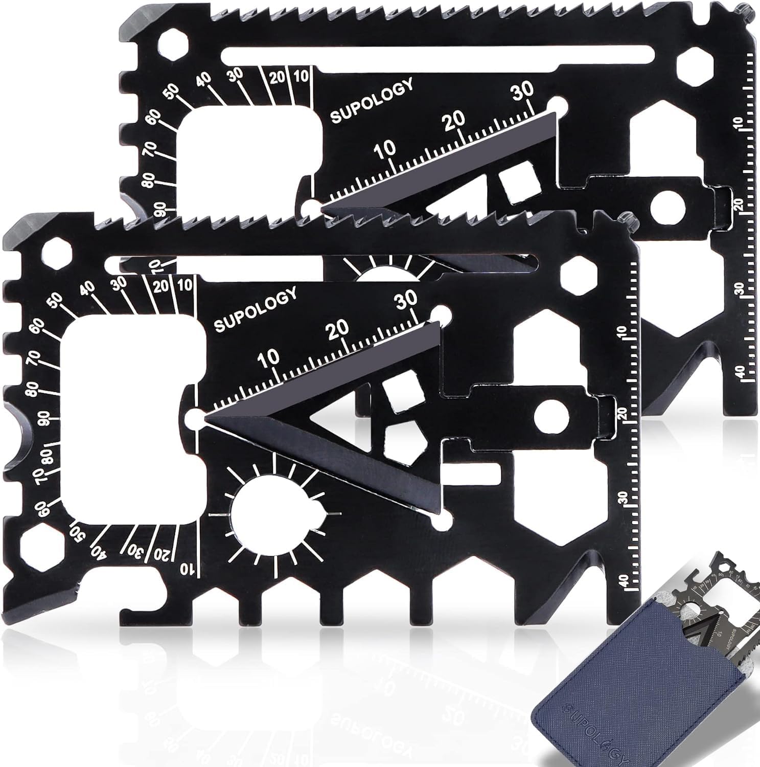 Stocking Stuffers Christmas Birthday Gifts for Dad Father Boyfriend Husband Him, 2PC Wallet Multitool Card Bike Quick Repa...