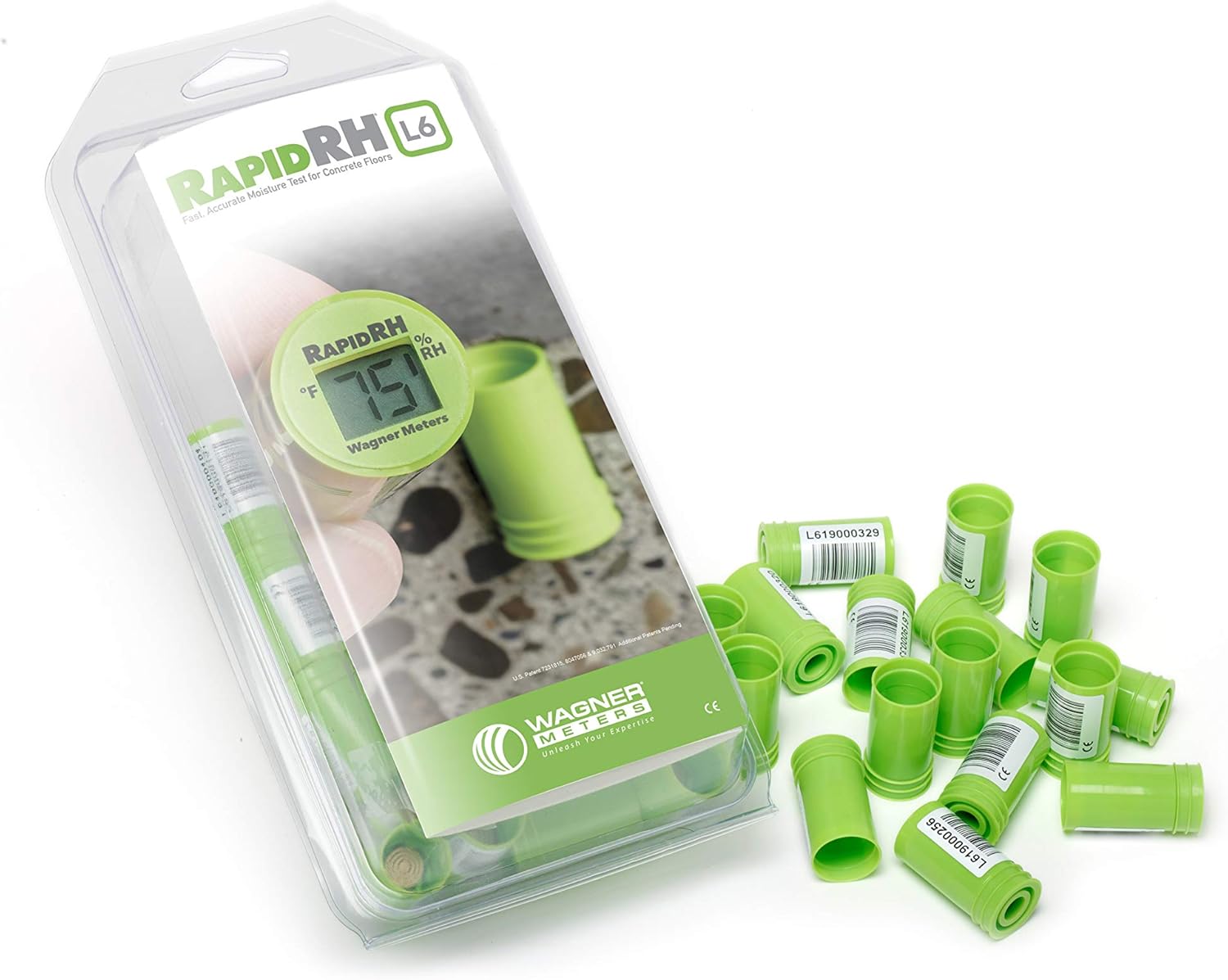 Wagner Meters Rapid RH L6 Smart Sensors: Easy ASTM F2170 Concrete Moisture Testing- -100 Pack