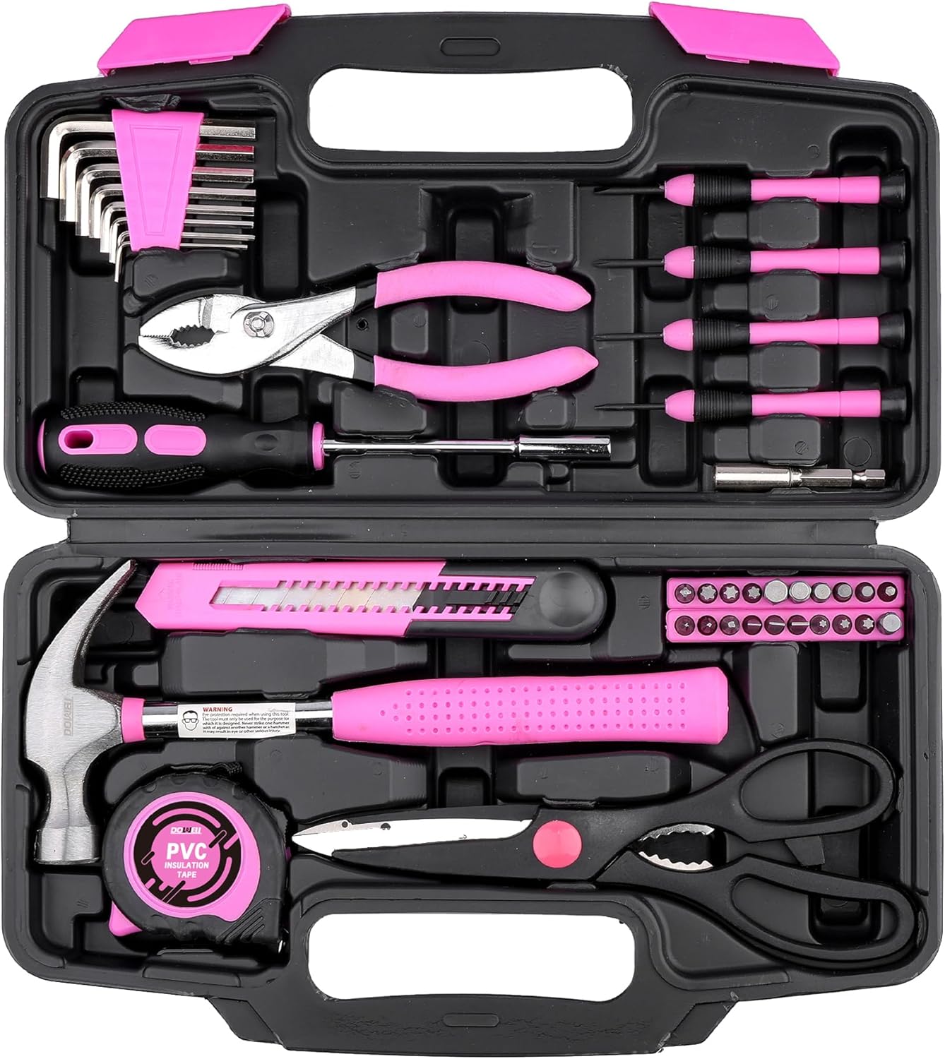 DOWELL 40 Pcs Home Tool Kit General Household Hand Small Tool Set with Plastic Toolbox Storage Case for Home, Mini Tool ki...