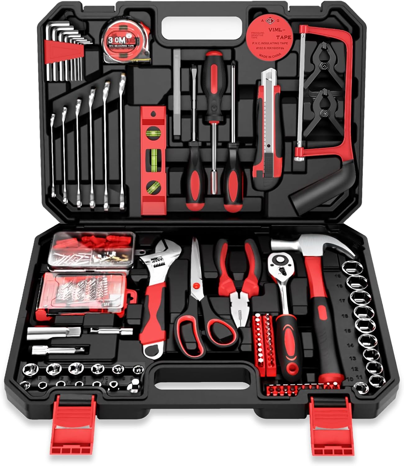 Sundpey Home Tool Kit 257-PCs - Household Basic Repair Tool Set for Men Women - General Hand Mechanic's Tool Set & Screwdr...