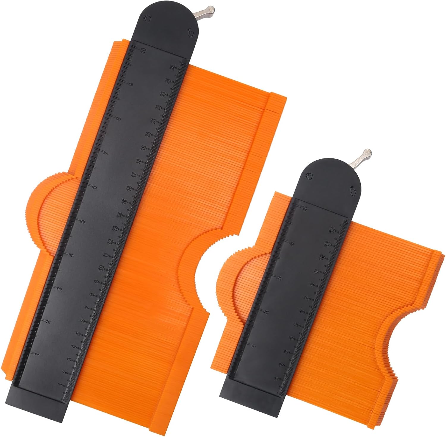 10 Inch and 5 Inch Super Gauge Shape and Outline Tool, Contour Gauge Profile Tool with Lock, Measuring Tools Shape Duplica...