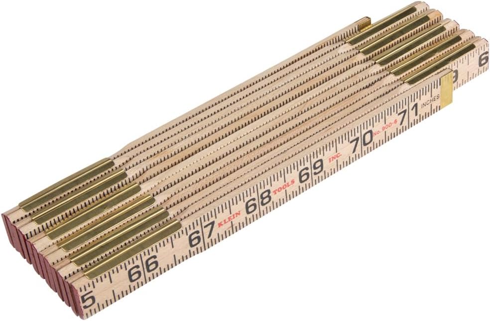 Klein Tools 901-6 Wood Folding Rule, Outside Reading